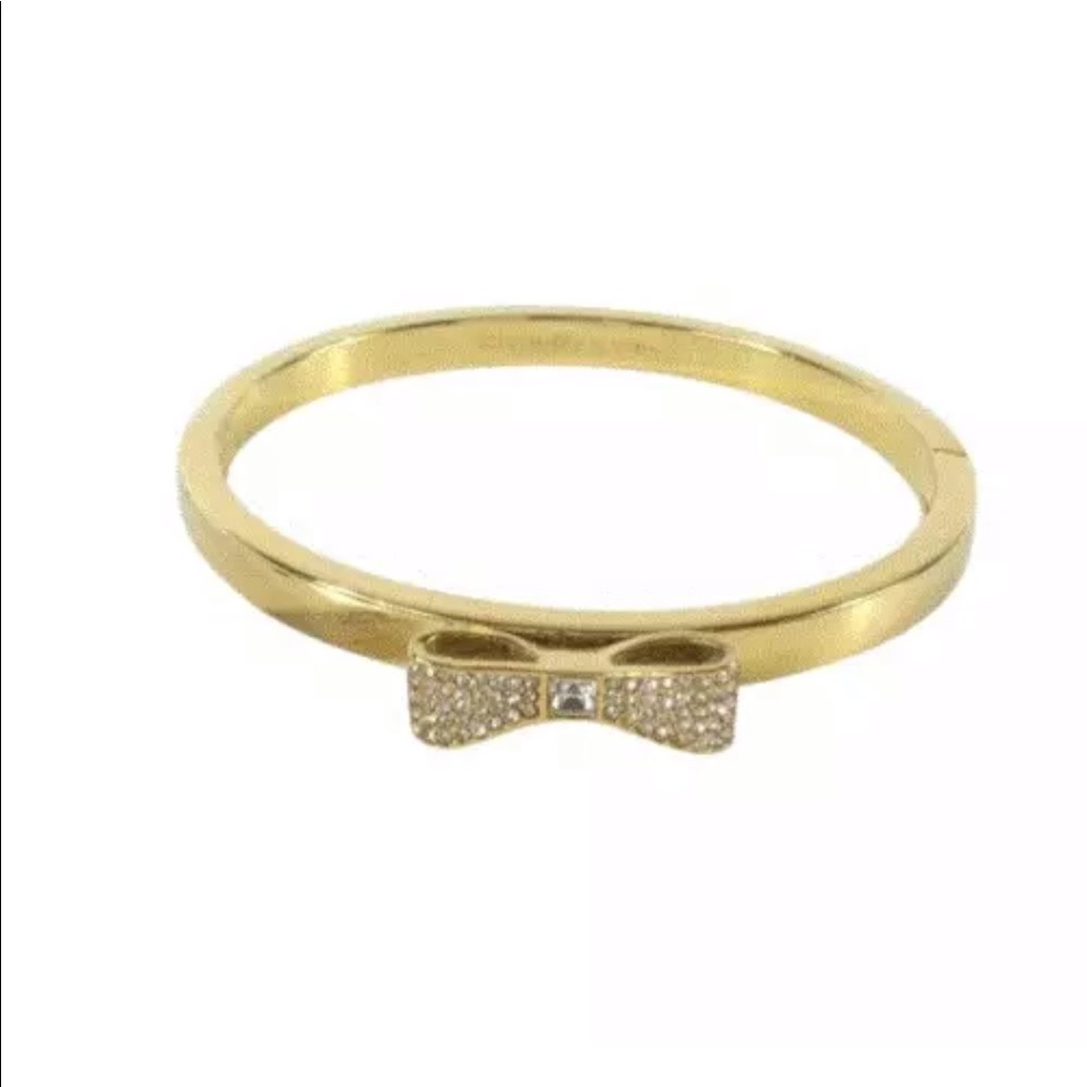 NWT Yellow Gold Kate Spade Bow Bracelet - Picture 2 of 5